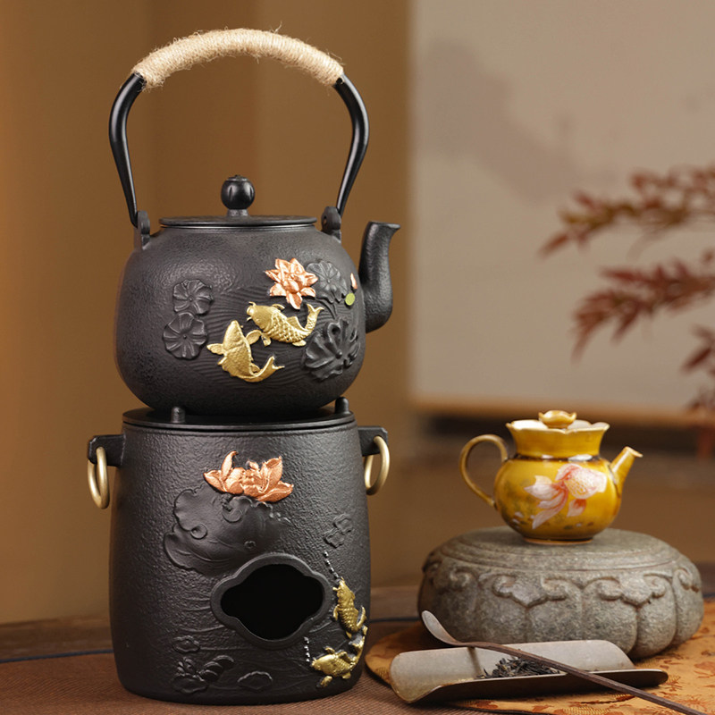 铁壶火碳炉风炉罐罐茶煮茶器围炉煮茶烧水茶具家用炭火炉子炭炉